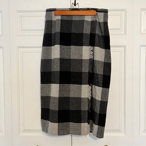 Vintage Rafaella Women's Plaid Wool Maxi Skirt